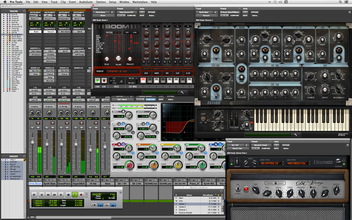 Plugin instruments for pro tools